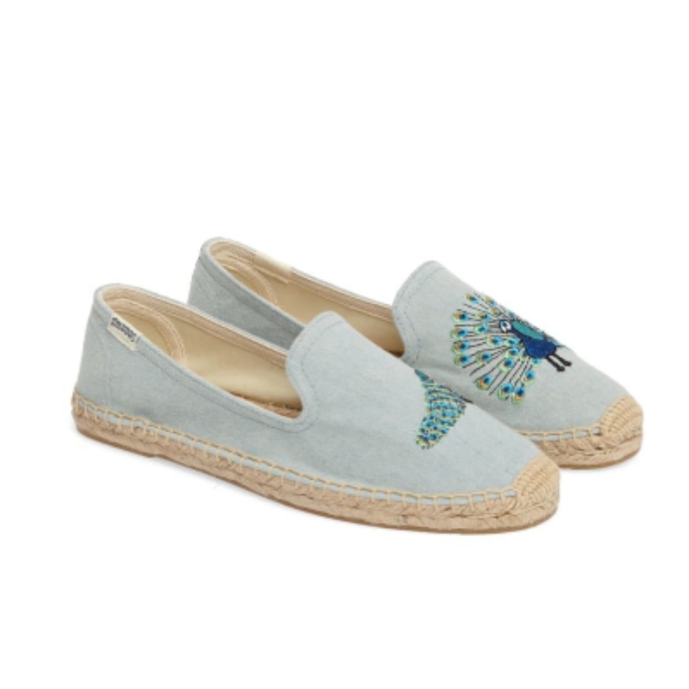 *SOLD* SOLUDOS Peacock Embroidered Smoking Slipper - Picture 2 of 9